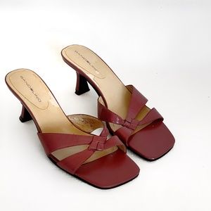 Bandolino Leather Sandal Heels